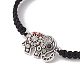 Alloy Rhinestone Elephant Link Bracelet(BJEW-JB10004)-3