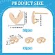 20Pcs Brass Stud Earring Findings(KK-ME0001-08)-2