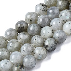Natural Labradorite Round Beads Strands, 8.5mm, Hole: 1.2mm, about 45~47pcs/strand, 15inch(G-S158-8mm)