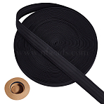 25m Polyester Ribbon, for Garment Accessories, Black, 1-1/8 inch(30mm), about 27.34 Yards(25m)/Set(OCOR-OC0001-80B)