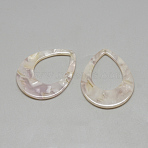 Cellulose Acetate(Resin) Pendants, teardrop, Lilac, 27x20.5x2.5mm, Hole: 1.5mm(X-KY-S113-B-A309)