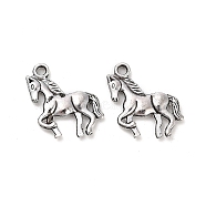 Tibetan Style Alloy Pendants, Cadmium Free & Lead Free, Horse Charms, Antique Silver, 19x15x2mm, Hole: 1.8mm, about 574pcs/1000g(FIND-M047-25AS)