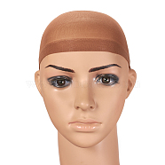 Elastic Wig Caps, Stocking Wig Caps, for Lace Front Wigs,  Kids/Men/Women, Long and Short Hair, Brown, 16cm, 2pcs/set(OHAR-E011-06A)