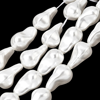 Electroplated Glass Shell Pearl Beads Strands(BSHE-B009-B01-13x21mm)-1