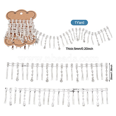 1 Yard Iron Rhinestone Cup Chains(IFIN-TA0001-74)-4