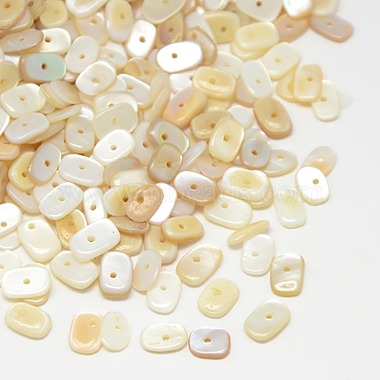 Antique White Chip Freshwater Shell Beads