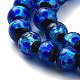 Glow in the Dark Luminous Style Handmade Silver Foil Glass Round Beads(FOIL-I006-8mm-02)-3