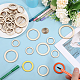 150Pcs 4 Style Unfinished Wood Linking Rings(WOOD-CA0001-76)-4