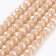 Chapelets de perles en verre galvanoplastique(GLAA-K027-FR-B01)-1