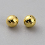 CCB Plastic Beads, No Hole/Undrilled, Round, Golden, 4mm, about 2500pcs/bag(KY-WH0045-55B-G)