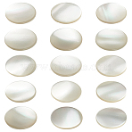 15Pcs Round Shell Shank Buttons, with Plastic Beads, Garment Decoration, 1-Hole, Dark Khaki, 11~11.5x6mm, Hole: 2.5mm, 15pcs/set(BUTT-LP0001-03)