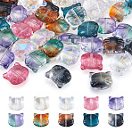 50Pcs 10 Colors Glass Beads, for Jewelry Making, Cat, Mixed Color, 12.5x14x6.5mm, Hole: 1mm, 5pcs/color(GLAA-FS0001-26)