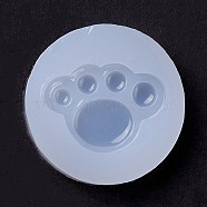 Footprint DIY Food Grade Silicone Molds, Resin Casting Molds, For UV Resin, Epoxy Resin Jewelry Making, White, 39x8mm, Inner Diameter: 31x23mm(DIY-C035-04)