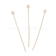 Iron Eye Pins, for Jewelry Making, Golden, 20 Gauge, 55~56x3.5x0.8mm, Hole: 2mm, about 2500pcs/500g(IFIN-A020-02A-G)