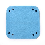 Folding Felt Desktop Storage Basket, with Snap Buttons, Desktop Decoration Storage, Blue, 24.5x24.5x5.5mm(AJEW-WH0098-94D)