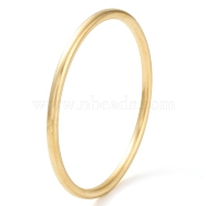Ion Plating(IP) 304 Stainless Steel Plain Bangles, Real 18K Gold Plated, Inner Diameter: 2-1/2 inch(6.5cm), Wide: 4mm(BJEW-G684-03C-G)