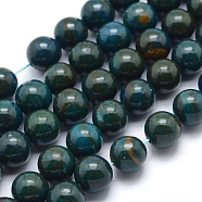 Dyed Natural Gemstone Beads Strands, Imitation Apatite, Round, DarkSlate Blue, 10mm, Hole: 1.2mm, about 36pcs/strand, 14.9 inch(38cm)(G-F556-10mm)