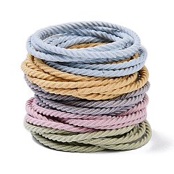 Rubber Elastic Hair Band, Mixed Color, 2mm, Box: 62x62x54mm, 50pcs/set(PHAR-A010-01D)