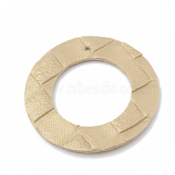 Imitation Leather Pendants, Ring, Wheat, 42x1.5mm, Hole: 1.8mm(X-FIND-N001-17A)