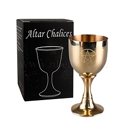 Altar Chalice, Brass Chalice Cup, Altar Goblet, Ritual Tableware for Communions, Tree of Life, 35x78mm(PW-WG42113-02)