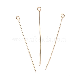 Iron Eye Pins, for Jewelry Making, Golden, 20 Gauge, 55~56x3.5x0.8mm, Hole: 2mm, about 2500pcs/500g(IFIN-A020-02A-G)