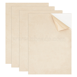 Self-Adhesive Faux Suede Clothing Patches, Rectangle, Antique White, 300x200x1mm(PATC-WH0005-37B)