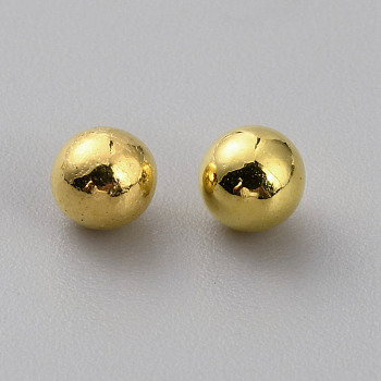 CCB Plastic Beads, No Hole/Undrilled, Round, Golden, 4mm, about 2500pcs/bag