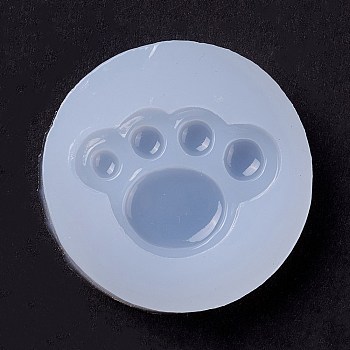 Footprint DIY Food Grade Silicone Molds, Resin Casting Molds, For UV Resin, Epoxy Resin Jewelry Making, White, 39x8mm, Inner Diameter: 31x23mm