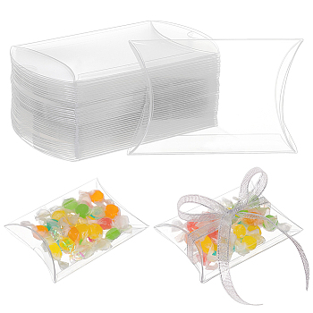 PVC Plastic Gift Storage Pillow Case, Gift Packaging Supplies, Clear, 11.5x8x2.9cm