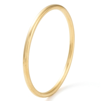 Ion Plating(IP) 304 Stainless Steel Plain Bangles, Real 18K Gold Plated, Inner Diameter: 2-1/2 inch(6.5cm), Wide: 4mm