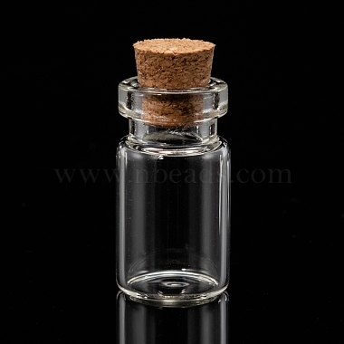 Glass Wishing Bottle Bead Containers(CON-Q014)-2