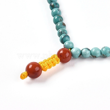 Adjustable Natural Turquoise Beaded Necklace Making(MAK-G012-02)-7