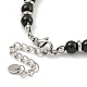 304 Stainless Steel & Glass Round Beaded Bracelets for Women(BJEW-G717-11)-4