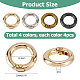 24Pcs 4 Colors Alloy Spring Gate Rings(FIND-HS0001-26B)-2