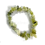 Natural Xiuyu Jade Stretch Bracelets, Chip, Inner Diameter: 2-1/8~2-3/8 inch(5.5~6cm)(PW-WG56138-05)