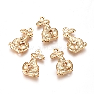 Easter 304 Stainless Steel Pendants, Easter Bunny, Golden, 18x10x3.5mm, Hole: 1mm(STAS-I138-02G)