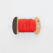 Jute Cord, Jute String, Jute Twine, 3 Ply, for Jewelry Making, Red, 2mm, about 10.93 yards(10m)/board(OCOR-WH0016-06G)