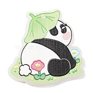 Acrylic Pendants, Panda, Leaf, 39x39x2.5mm, Hole: 2mm(MACR-K345-01B)