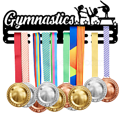 Iron Medal Hanger Holder Display Wall Rack, with Screws, Gymnastics, Sports, 150x400mm(ODIS-WH0021-800)