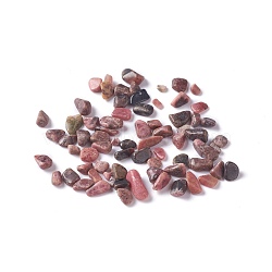 Natural Rhodonite Chip Beads, No Hole/Undrilled, 2~12x2~10x1~3mm, about 11200pcs/1000g(G-M364-17)