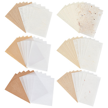 2 Styles Scrapbook Paper Pad Set, Vegetable Parchment & Munken Paper, for DIY Album Scrapbook, Greeting Card, Background Paper, Diary Decoration, 150x105x0.05~3mm, 60pcs/set