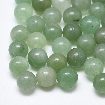 Natural Green Aventurine Beads, Half Drilled, Round, 12mm, Half Hole: 1.2mm