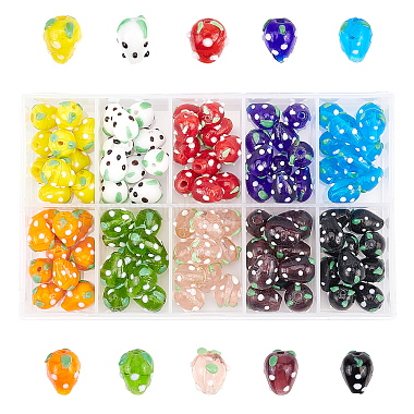 16mm Mixed Color Fruit Lampwork Beads