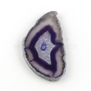 Dyed Mixed Shape Natural Agate Gemstone Big Pendants(G-R300-10)-3