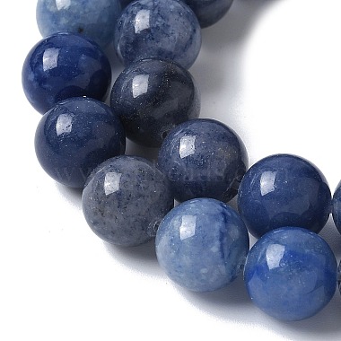 Natural Blue Aventurine(Dyed and Heated) Beads Strands(G-U015-10MM-01)-4