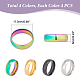 16Pcs 4 Colors 201 Stainless Steel Plain Band Finger Ring for Women(RJEW-UN0002-41)-3