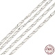 Rhodium Plated 925 Sterling Silver Figaro Chains(STER-F052-15P)-1