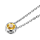 TINYSAND Rhodium Plated 925 Sterling Silver Rhinestone Pendant Necklace(TS-N396-CY)-2