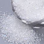 Transparent Glass Seed Beads, For Nail Art Decoration, No Hole/Undrilled, Chip, Clear AB, 0.5~1x0.5~1x0.5~1mm, about 450g/bag(SEED-Q029-C-01)
