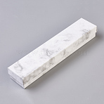 Paper Cardboard Jewelry Boxes, Necklace Box, Rectangle, White, 21x4.5x3.1cm(CBOX-E012-01C)